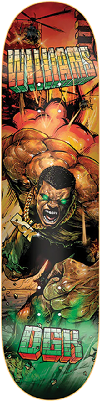 DGK WILLIAMS RAGE SKATEBOARD DECK-8.38 MULTI