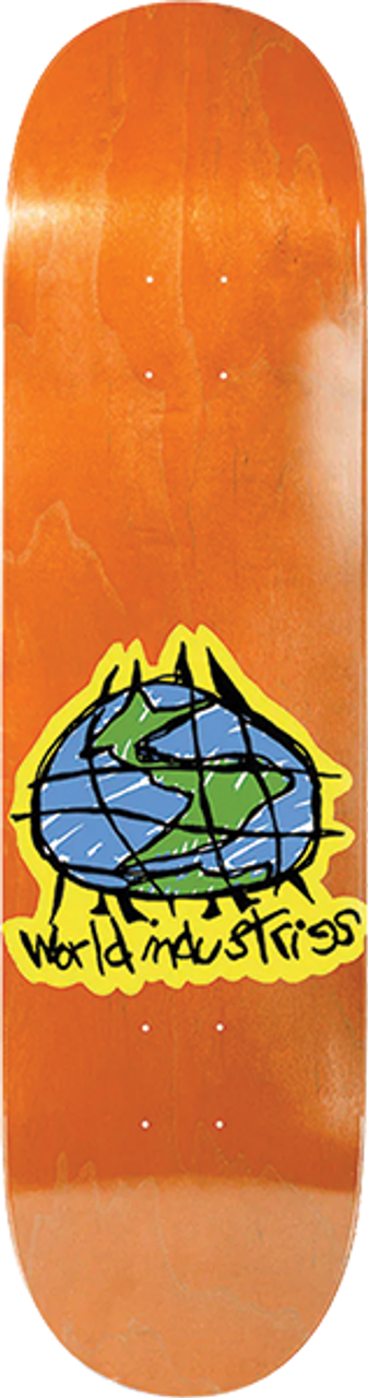 WORLD INDUSTRIES SCRIBBLE SKATEBOARD DECK-8.5 ORANGE