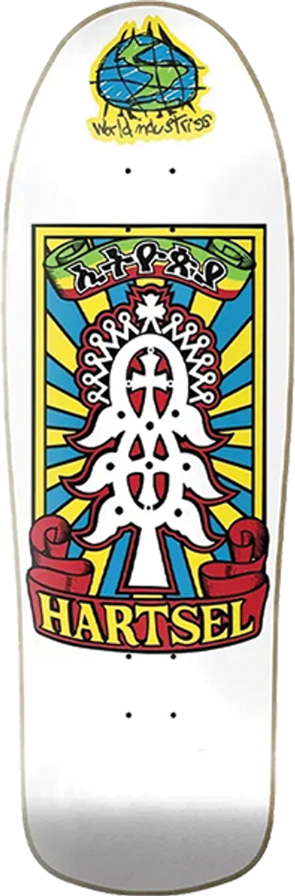 WORLD INDUSTRIES HARTSEL YOUT MODEL SKATEBOARD DECK-9.43 WHITE