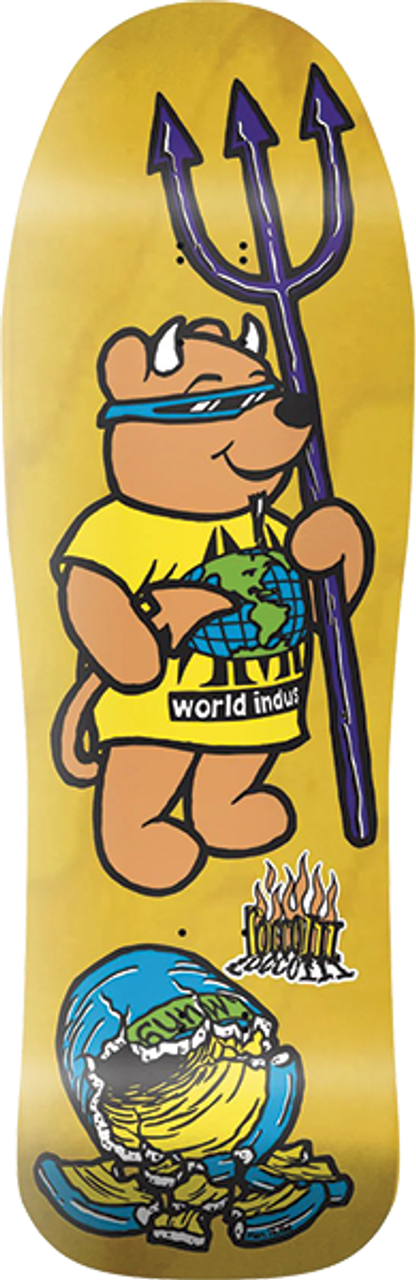WORLD INDUSTRIES ROCCO III SKATEBOARD DECK-9.75 YELLOW
