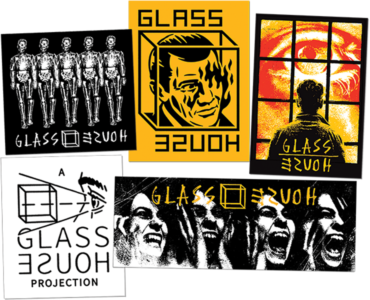 GLASS HOUSE 10/PACK #2 STICKERS ASSORTED