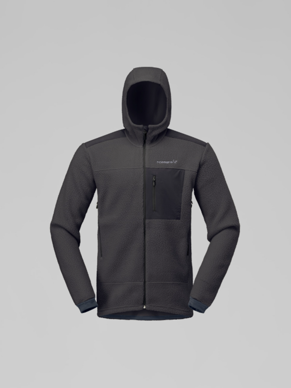 Norrona Trollveggen Warm3 Hooded Fleece Jacket Mens Phantom Grey