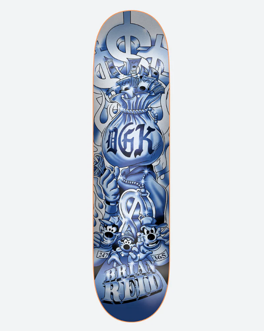 DGK Reid Money Bag Skateboard Deck Blue 8.38