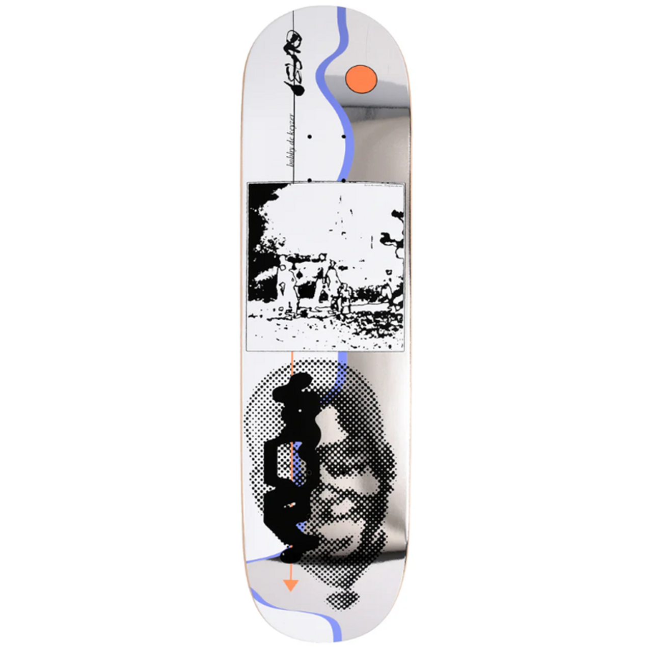 Quasi De Keyzer Timeline Skateboard Deck White Black 8.25" x 31.8" WB 14"