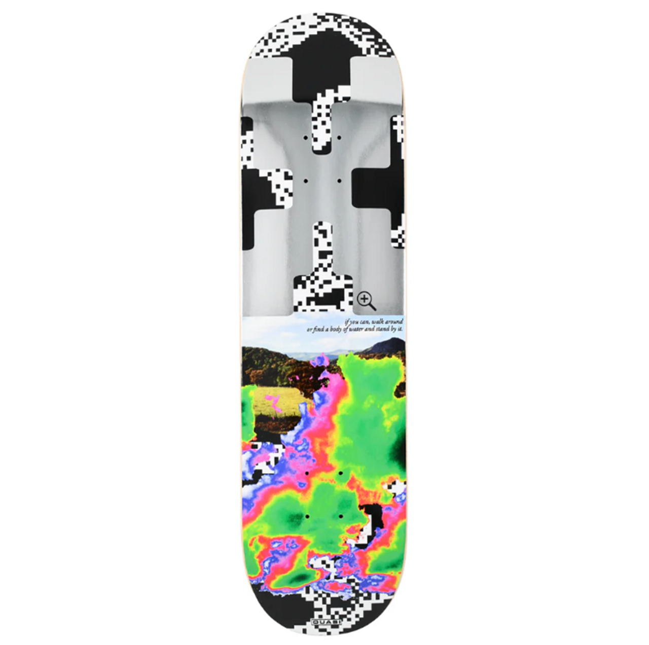 Quasi Zoom Out Skateboard Deck Black Green 8.125" x 31.75" WB 14.125"