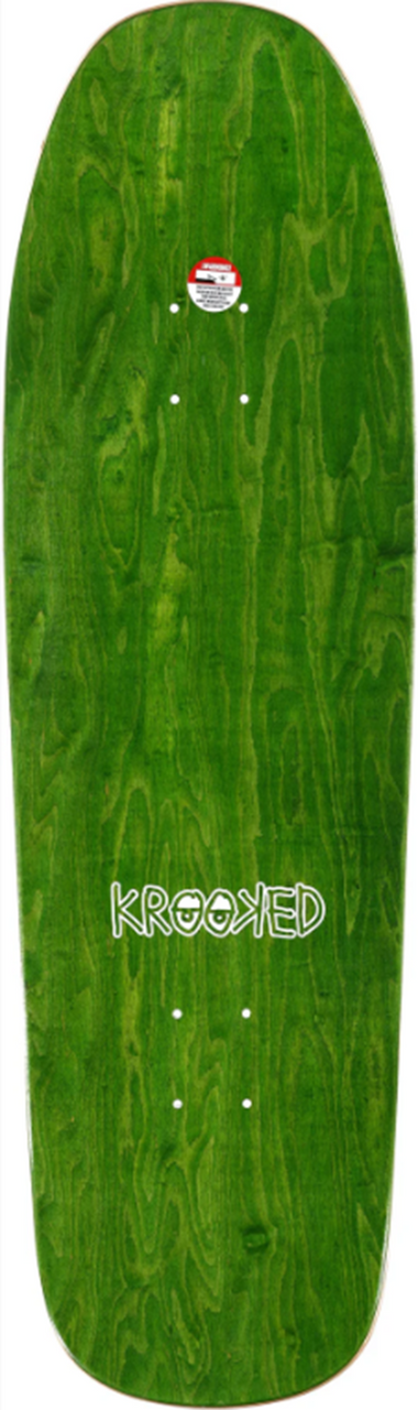 Krooked Sandoval Slow Feet Skateboard Deck Orange 9.81 wb14.37