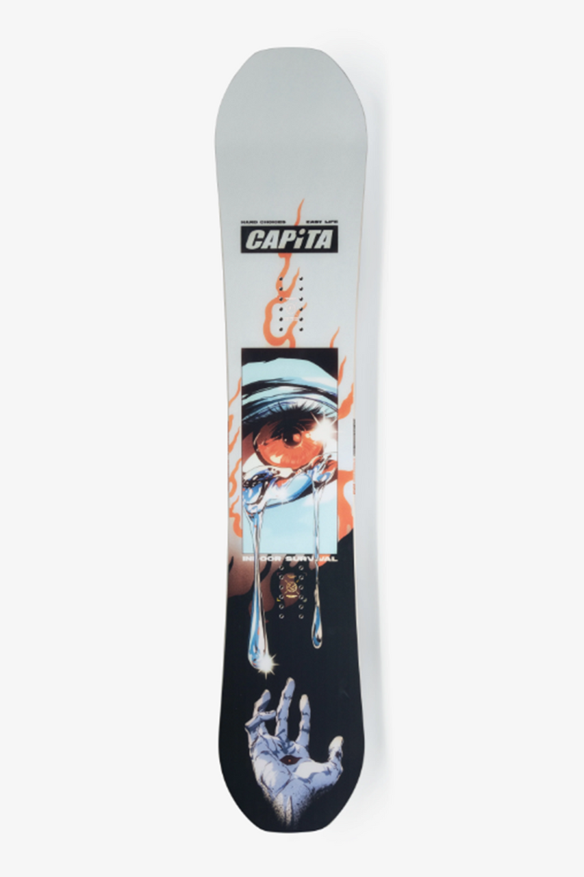 Capita Indoor Survival Snowboard 2026 White Black 158 WIDE