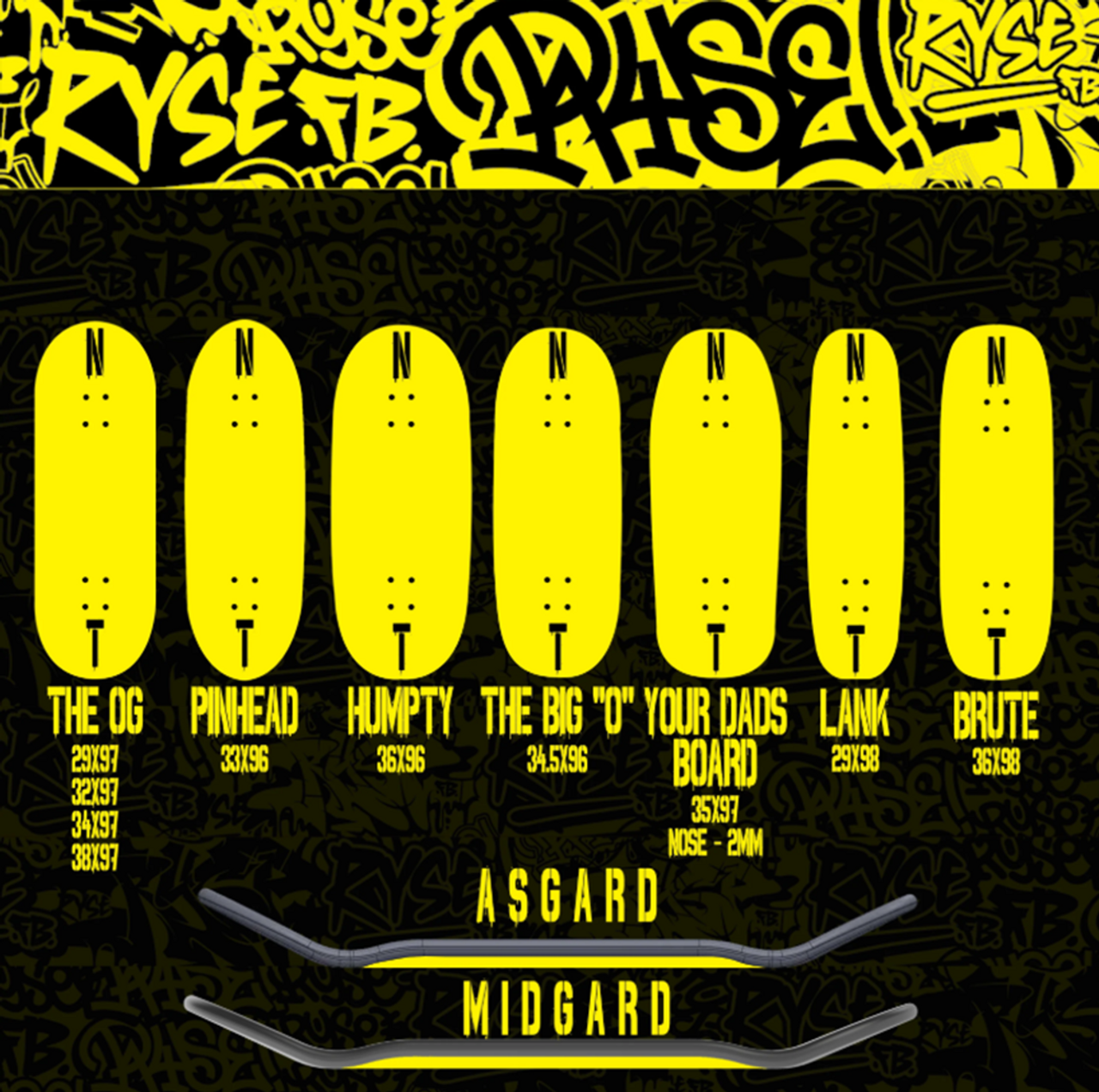 RYSE Guchi Fingerboard White 34mm MidGuard OG RYSE Guchi Fingerboard White 34mm MidGuard OG