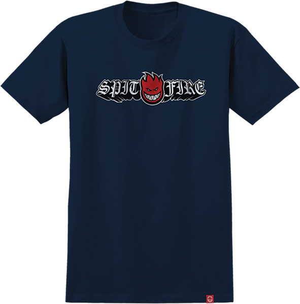 SPITFIRE OLD E DROP BIGHEAD SS TSHIRT XLARGE TRUE NAVY/RED/BLK/WHT