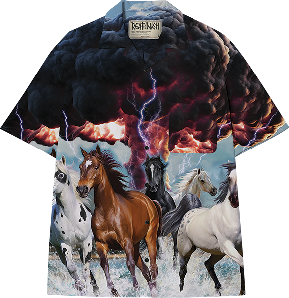 DEATHWISH POST MODERN BUTTON UP SS TSHIRT M