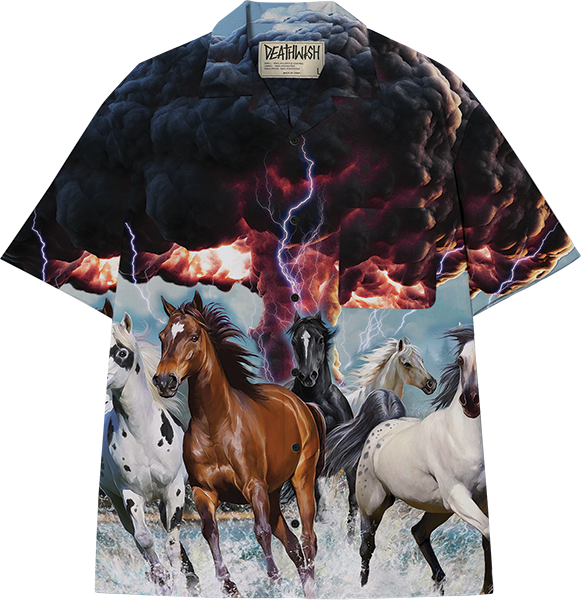 DEATHWISH POST MODERN BUTTON UP SS TSHIRT L
