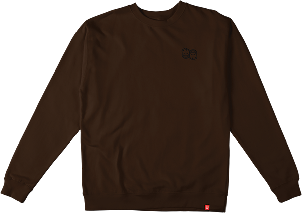 SPITFIRE LIL ETERNAL EMB CREWNECK SWEATSHIRT  XLARGE BRN/BLK