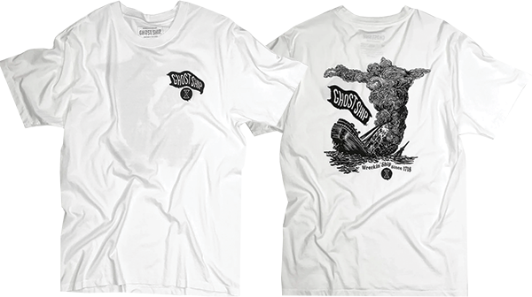 GHOSTSHIP WRECKING SHIPS SS TSHIRT SMALL WHITE