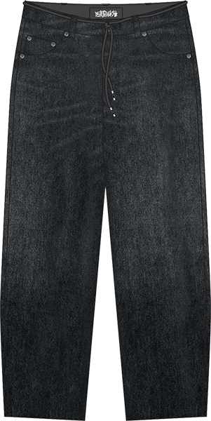 DEATHWISH BAGGY FACCHINI DENIM JEANS 38-BLACK