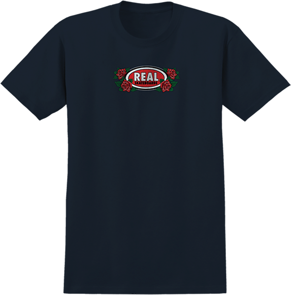 REAL ROSE OVAL SS TSHIRT XLARGE TRUE NAVY/MULTI