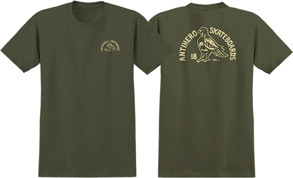 ANTI HERO CLUBHOUSE SS TSHIRT LARGE OLIVE/CREAM