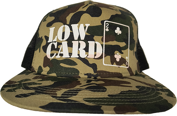 LOWCARD OG LOGO MESH HAT ADJ-CAMO/WHT/BLK