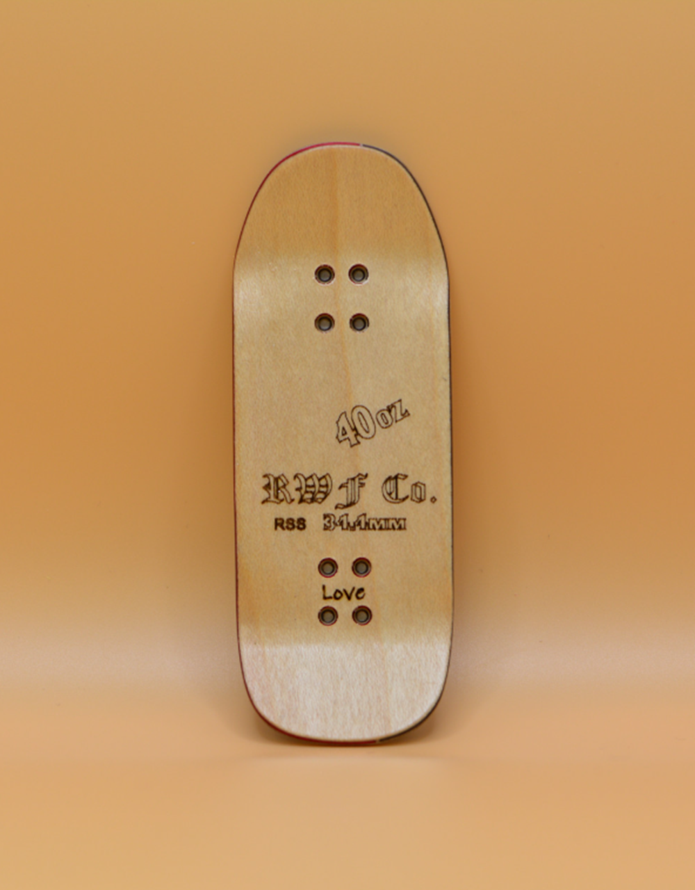 Red Wolf Happy Little Trees Fingerboard Deck Blue 34x94