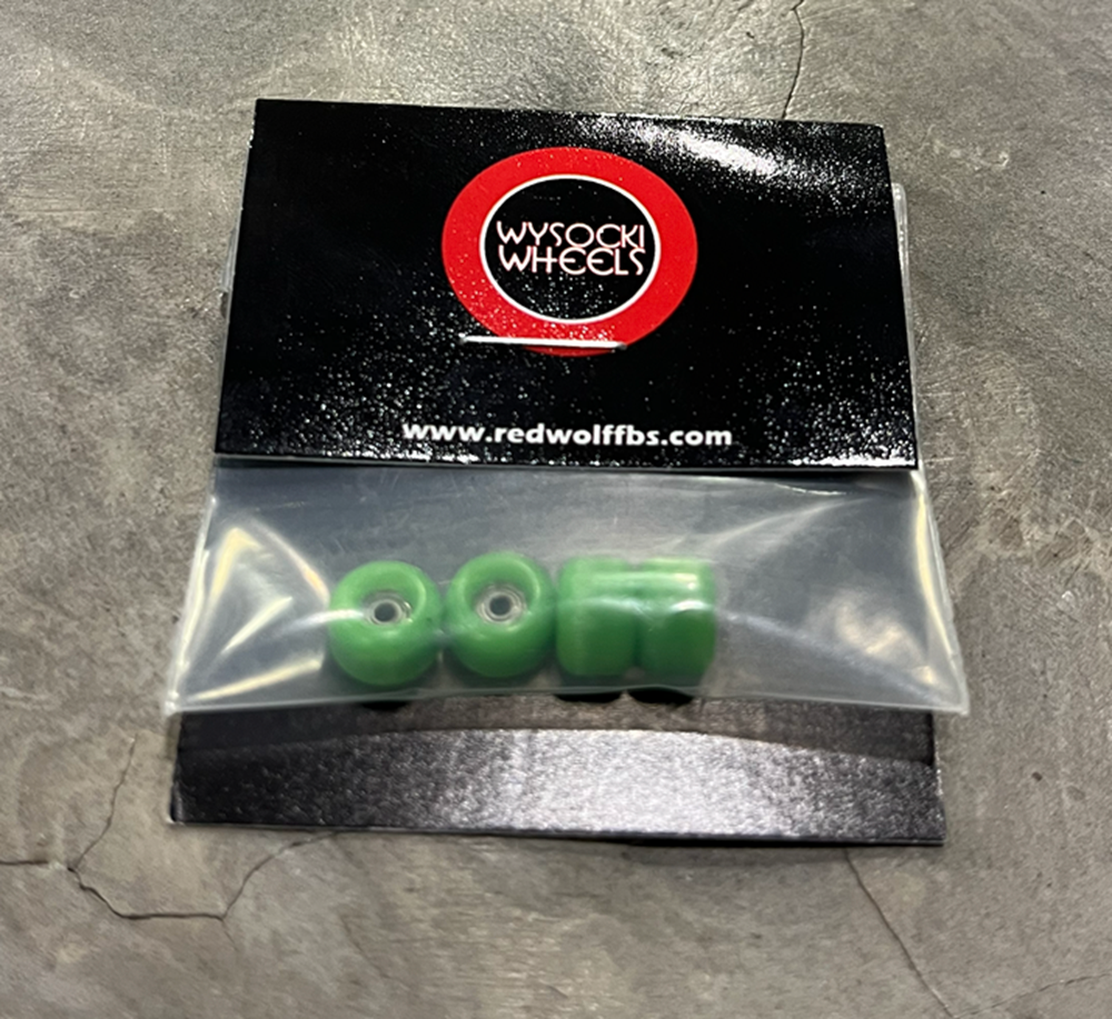 Wysocki Skate Wides Fingerboard Wheels Yellow Green 7.5mm60d
