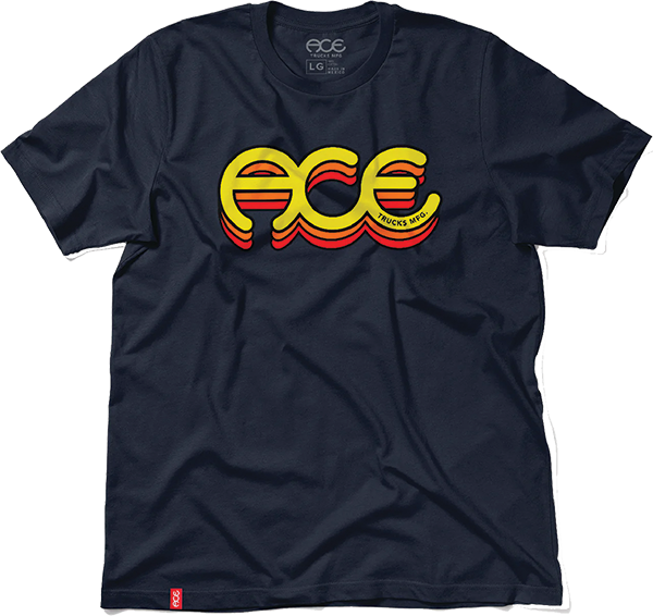 ACE SUNRISE SS TSHIRT LARGE NAVY