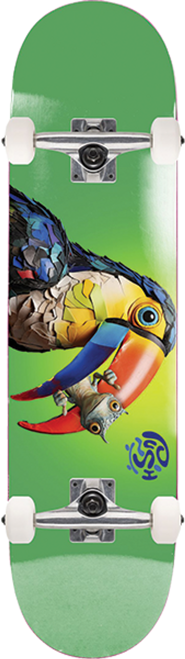 PUSH TOUCAN FADE SKATEBOARD COMPLETE-8.25 GREEN