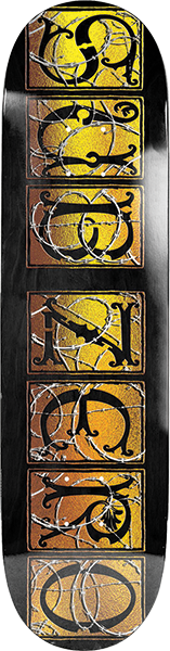 SUB ZERO RAZOR WIRE SKATEBOARD DECK-8.0 BLACK
