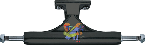 SLAPPY ST1 CLASSIC HOLLOW 8.5 FLOWER BLACK TRUCKS SET