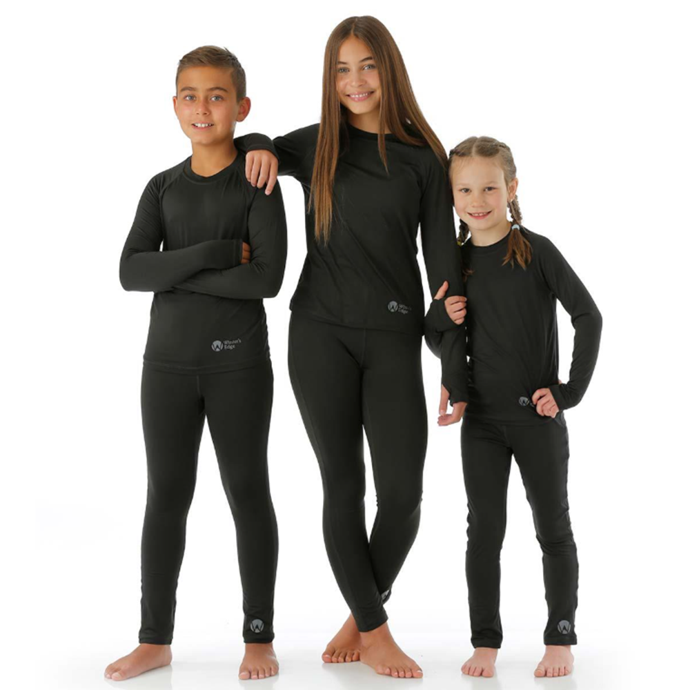 WintersEdge Light Weight Base Layer Top Youth Charcoal Large