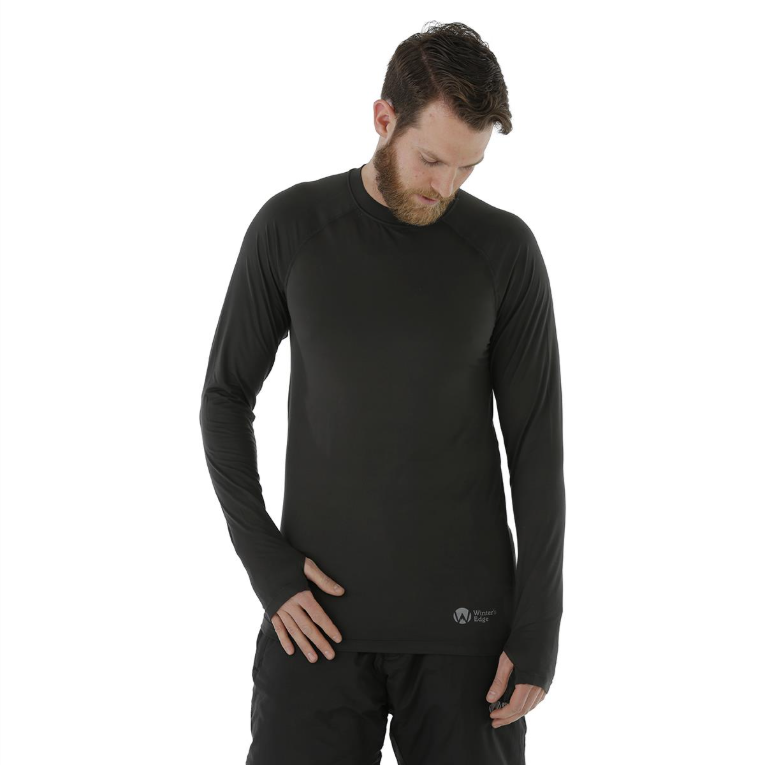 WintersEdge Light Weight Base Layer Top Mens Charcoal