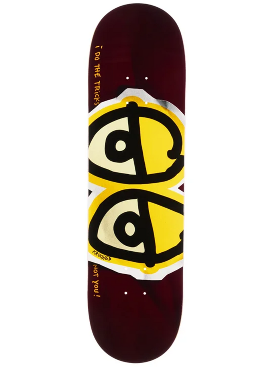 Krooked DBX Eyes Skateboard Deck Wine 8.5