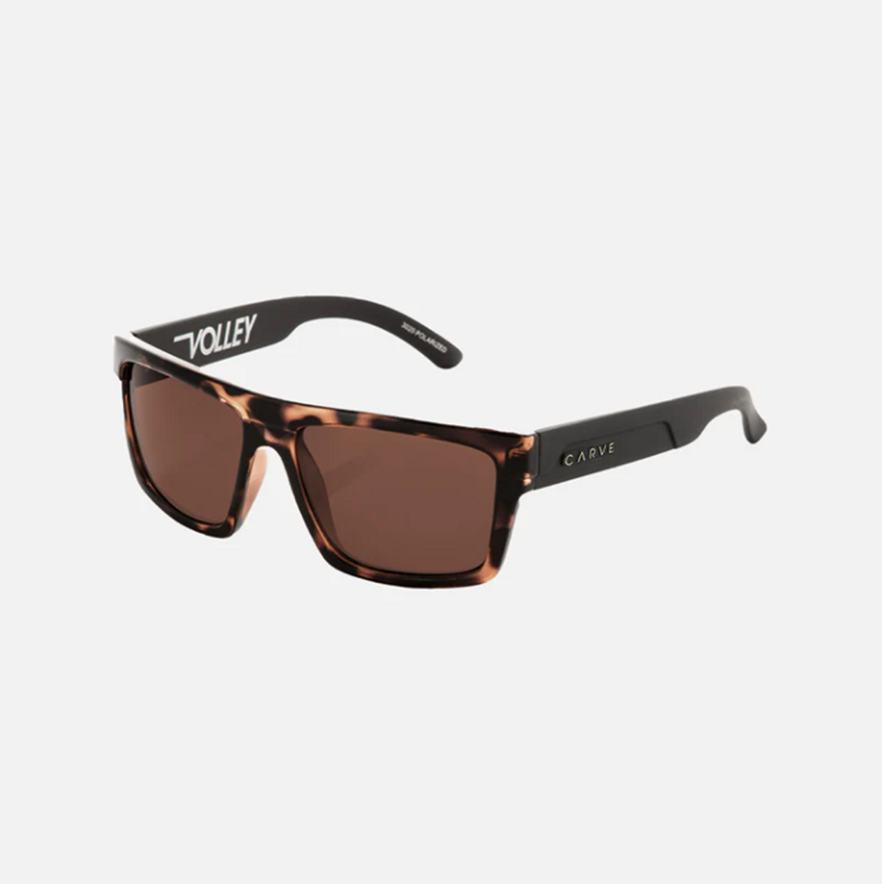 Carve Volley Polarized Injected Sunglasses Gloss Tan Brown Lens