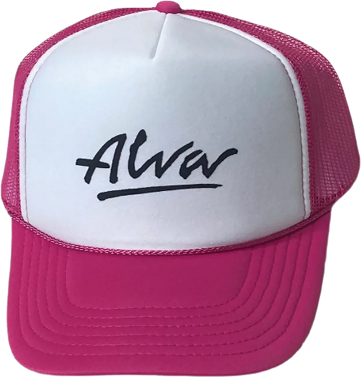 ALVA OG LOGO MESH TRUCKER HAT ADJ-WHT/MAGENTA/BLK