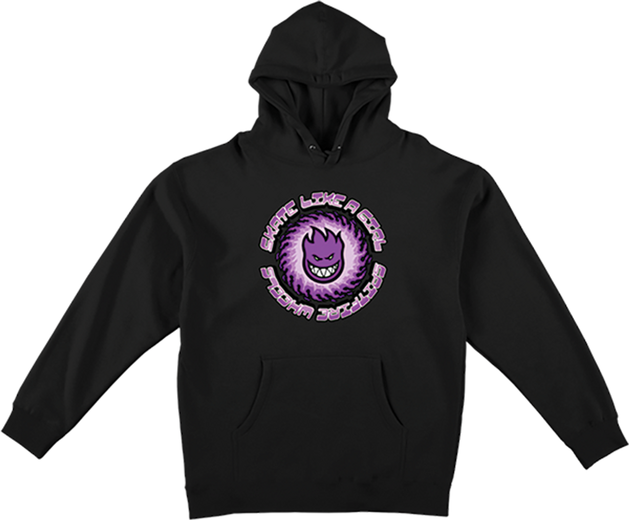 SPITFIRE SKATE LIKE A GIRL 25 YEAR CLASSIC HOODIE LARGE BLK