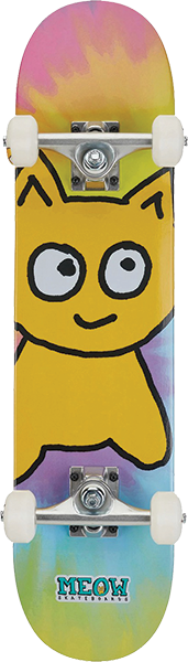 MEOW BIG CAT SKATEBOARD COMPLETE 6.75 TIE DYE