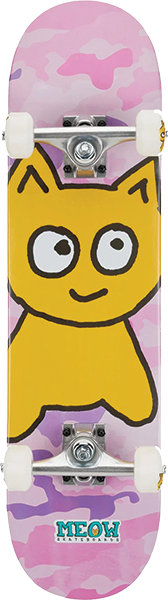 MEOW BIG CAT SKATEBOARD COMPLETE 7.25 PINK CAMO