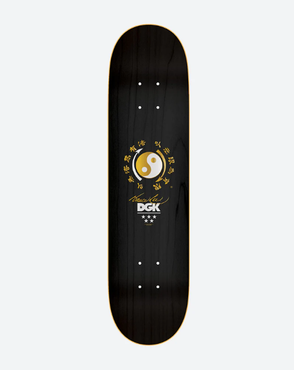 DGK Bruce Lee Dragon Lenticular Skateboard Deck Orange Black 8.25