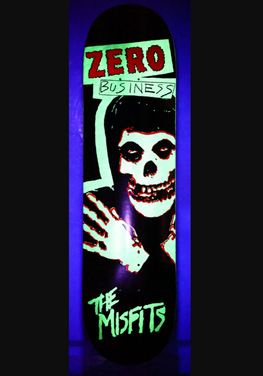 Zero Misfits Business Skateboard Deck Black 8.25