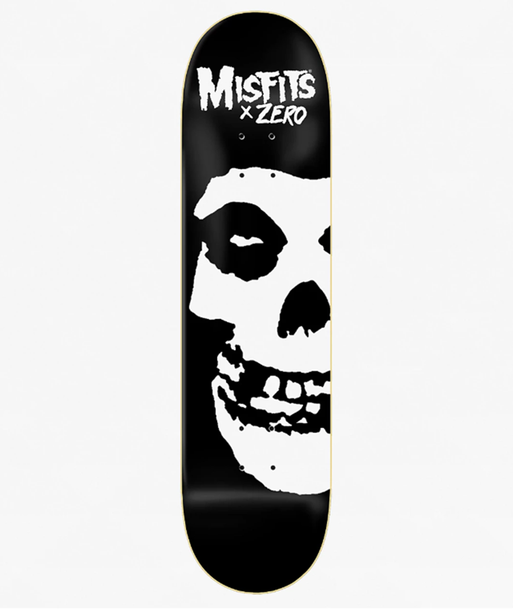 Zero Fiend Misfits Skateboard Deck Black White 8.75