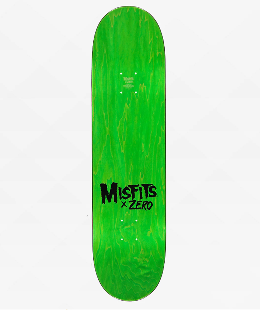 Zero Fiend Misfits Skateboard Deck Black White 8.75