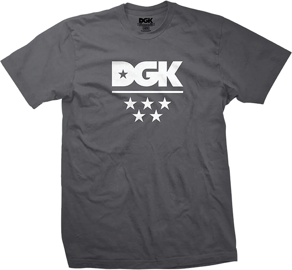 DGK ALL STAR - SHORT SLEEVE TSHIRT MEDIUM CHARCOAL