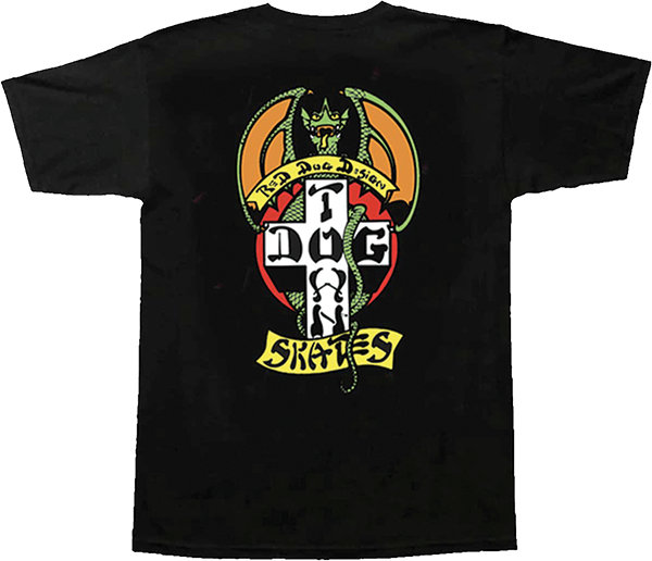 DOGTOWN RED DOG OG 70'S SHORT SLEEVE TSHIRT SMALL BLACK