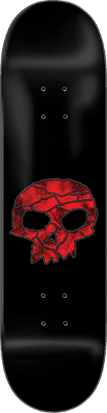 ZERO STAINED GLASS SKULL SKATEBOARD DECK 8.5 BLACK/RED w/ grip