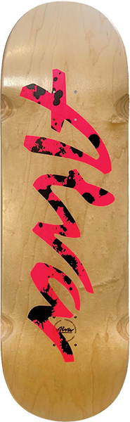 ALVA POPSICLE SKATEBOARD DECK 10x30 NAT/PINK/BLK SPLATTER