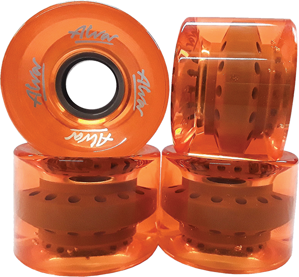 ALVA CRUISER 60MM 78A CLEAR ORANGE WHEELS SET