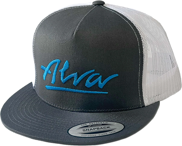 ALVA OG LOGO MESH TRUCKER HAT ADJ-GREY/WHT/LT.BLUE