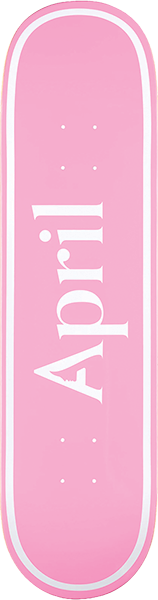 APRIL OG LOGO SKATEBOARD DECK 8.0 WHT/PINK