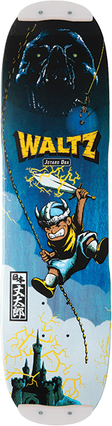 WALTZ J. OBA PRO SKATEBOARD DECK-7.4X28.7 BLU W/SKID PLATES
