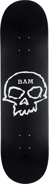 ZERO BAM SINGLE SKULL SKATEBOARD DECK 8.25 w/ grip