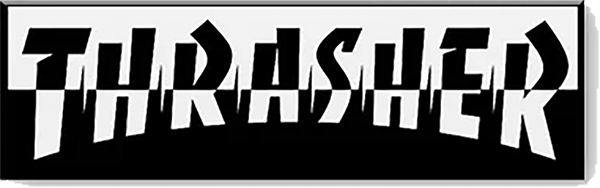 THRASHER MIXTAPE LAPEL PIN LAPEL PIN BLACK/WHITE