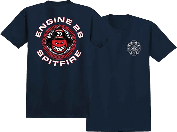 SPITFIRE ENGINE 29 SHORT SLEEVE TSHIRT SMALL NAVY